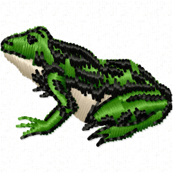 Frogs Embroidery Design 4